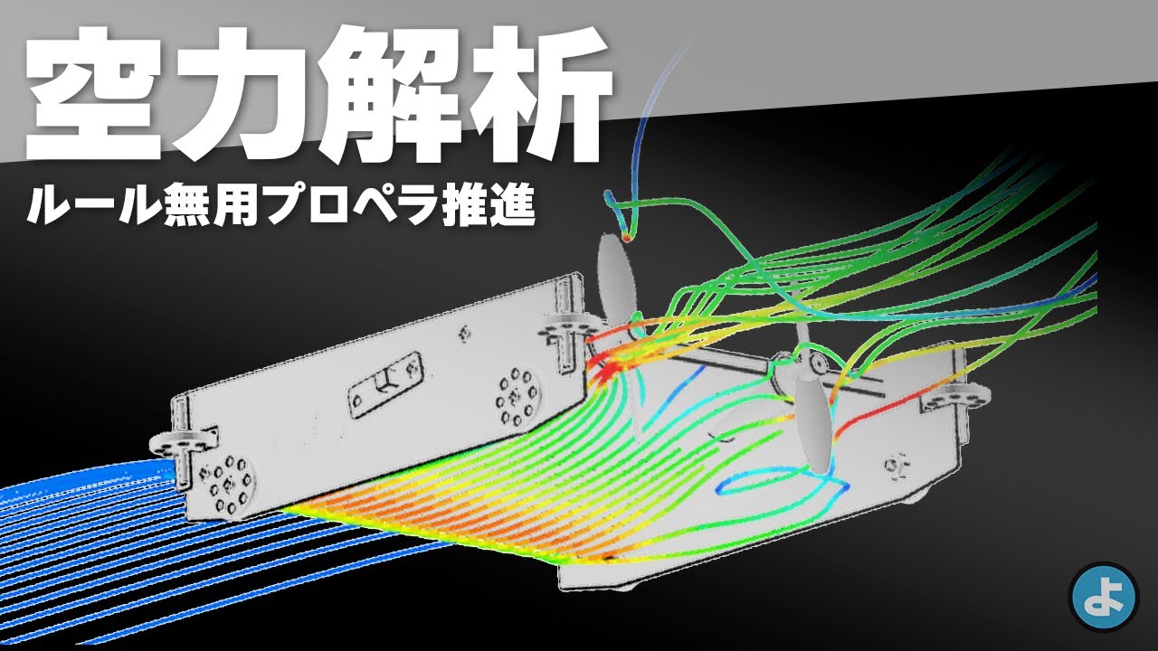 【ミニ四駆】ルール無用プロペラ推進をCFD解析！「動く床」で計算したら意外な弱点が発覚…