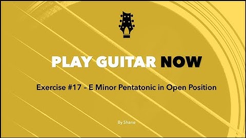 Beginner Guitar Exercise #17 E Minor Pentatonic Scale in Open Position - Play Guitar Now