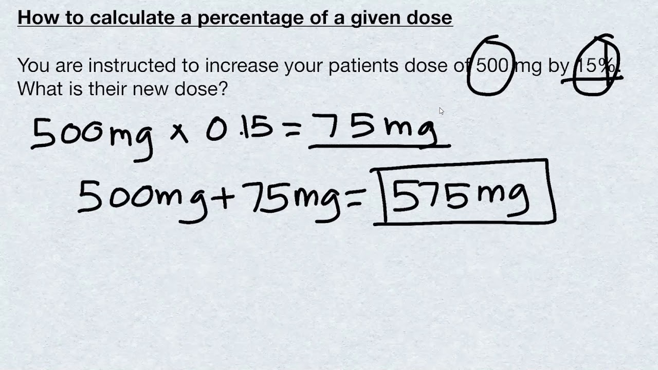 Pharmaceutical Math - Dealing with Percentages - YouTube
