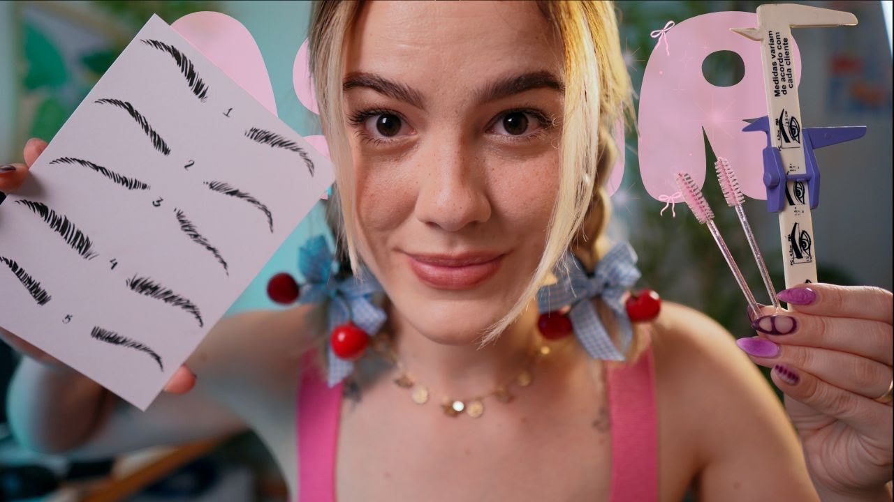 ASMR Fazendo sua Sobrancelha e Cílios em um Dia Chuvoso 🌧️🌙 Voz Suave