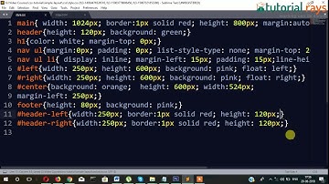 Simple Website Layout Tutorial  using HTML5-CSS Part-4.03 - Tutorial Rays