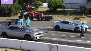 2018 Hellcat vs 2018 ZL1 Camaro - drag race