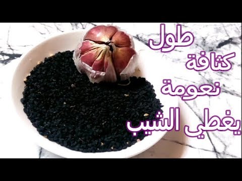 كيفية استخدام الحبة السوداء لتطويل الشعر 2سنتيميتر فى اليوم /سريع ومذهل للغاية. 