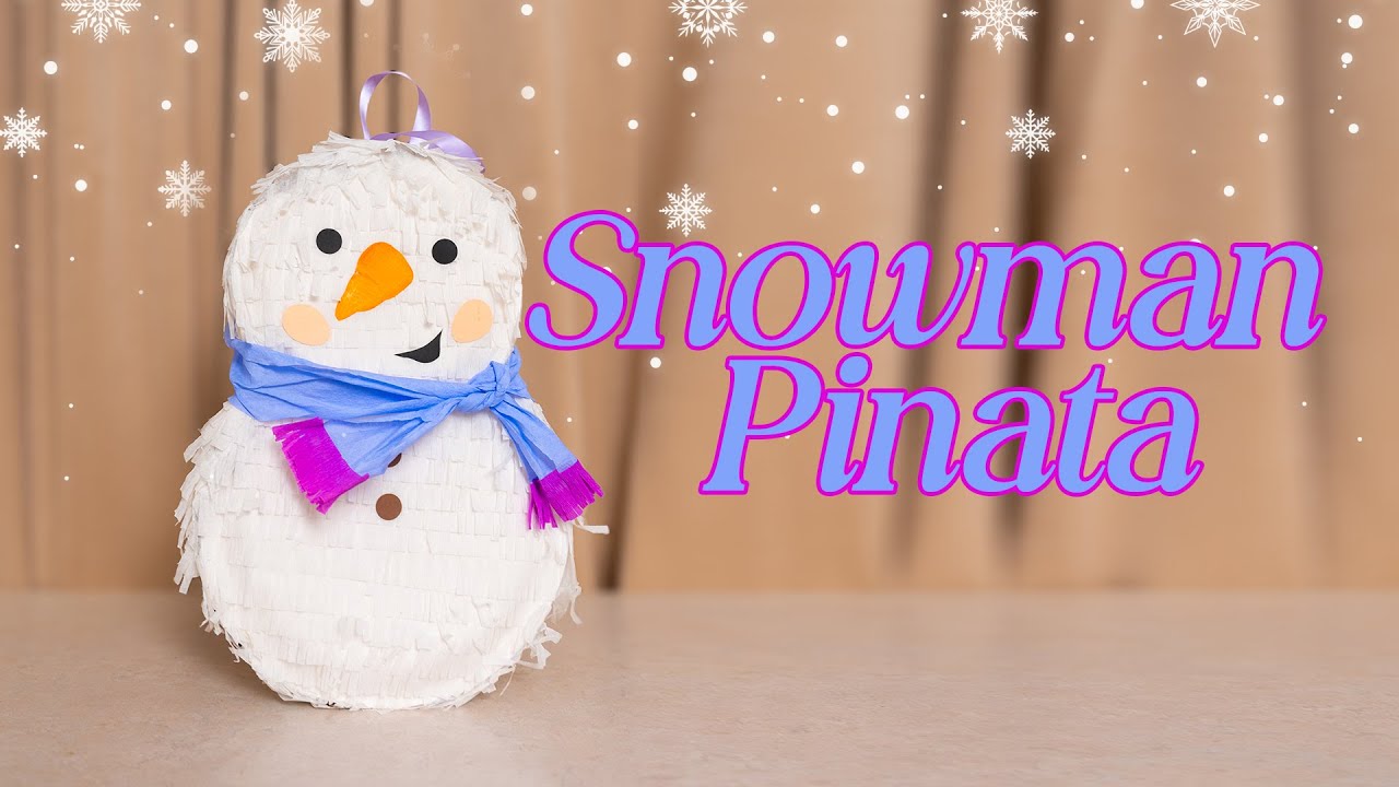 EASY SNOWMAN PIÑATA! ⛄️ Only $5 Christmas DIY that's CRAZY Fun for the Fam!