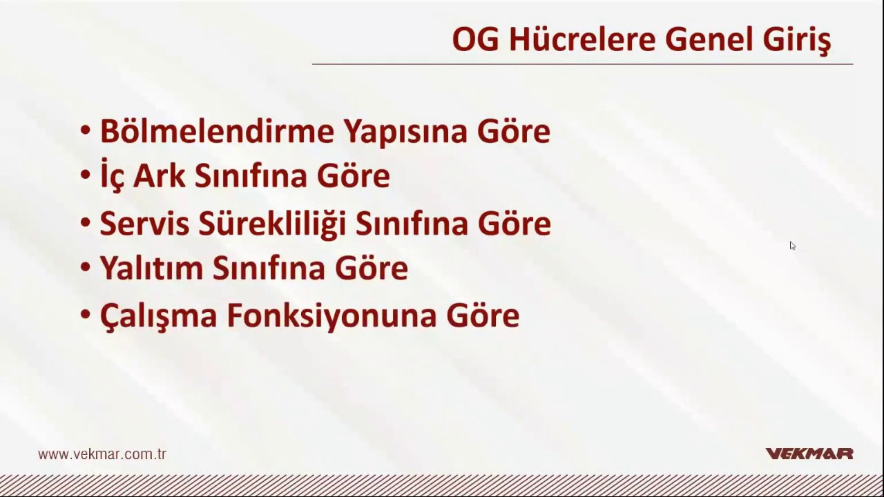 Orta Gerilim Hücreleri Online Seminer