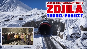Ladakh Chief Secretary Visits Zojila Tunnel Project | Megha Engineering