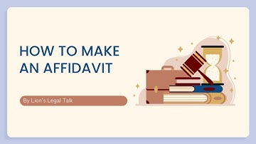 What is Affidavit | How to make affidavit | Lion