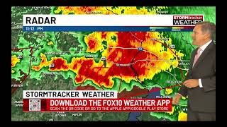 WALA FOX 10 Severe Weather Coverage October 26 2025