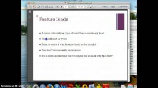 Observation and feature leads