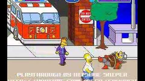 The Simpsons Arcade Playthrough Stage 1 (by Kitsune Sniper)