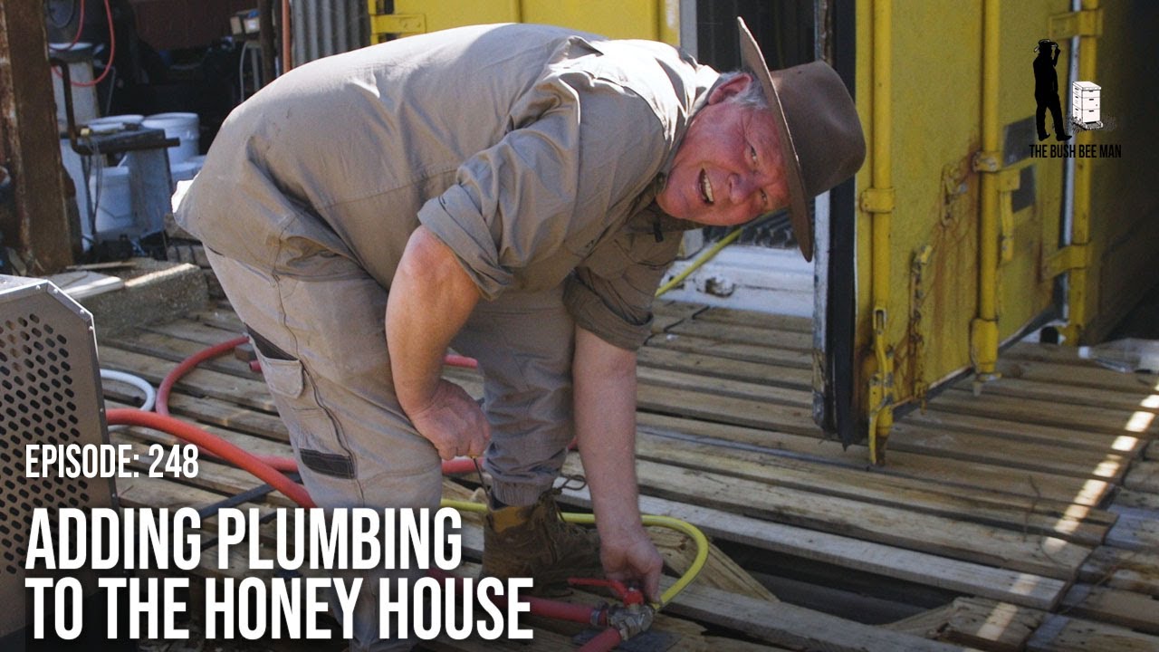 Part 2 Adding Plumbing to the Honey House or Honey Extraction Room The Bush Bee Man YouTube