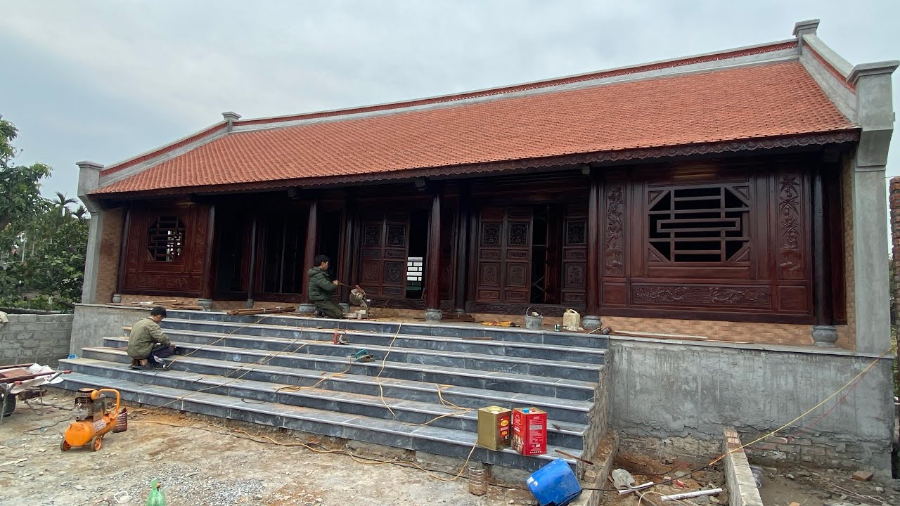 Hoàn thiện nhà 5 gian cũ phần gỗ 1 tỷ -0963177806 - youtube
