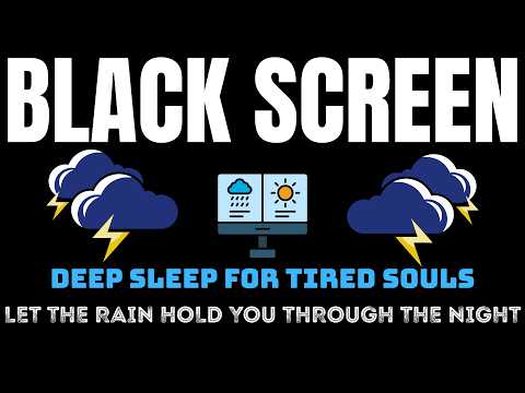 Calm Night Rain Behind the Curtains | BLACK SCREEN | Relaxing Sleep Sounds