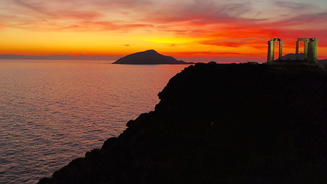 Temple of Poseidon in Greece | A Stress Relief Movie | 4K