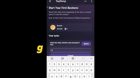 Tapswap Code Today | Start your First Business Tapswap code | How To start Your First Business With