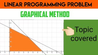 Graphical Method|linear Programming Problem|Operation Research|Lecture=2