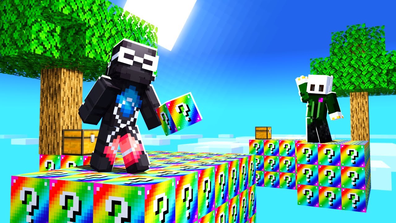 Convertimos Un Skyblock En SUPER LUCKY BLOCKS En Minecraft