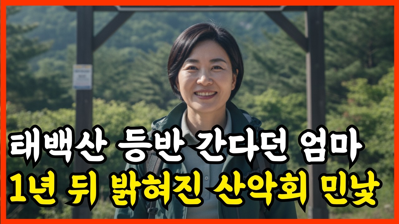 2018년, 태백산 등반 간다던 52세 여성 실종, 1년뒤 아들이 밝혀낸 산악회의 민낯
