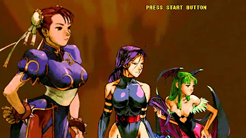 Marvel VS Capcom 2 (Xbox 360) Arcade Mode as Psylocke, Morrigan & Chun-Li