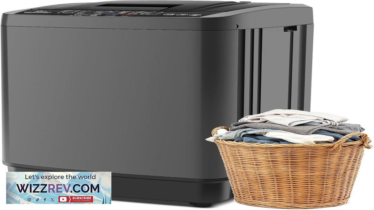 Nictemaw 2.4 Cu.ft Portable Washer 17.8 lbs Capacity Full Automatic Washing Machine