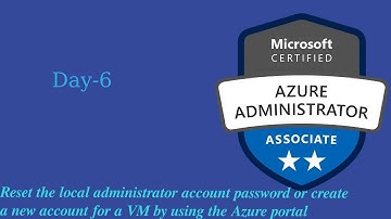 Reset the local administrator password or create a new account for a VM by using the Azure portal