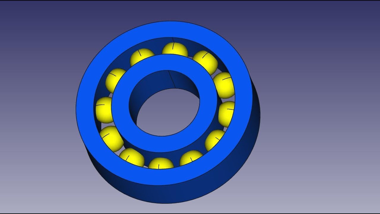 Curso / Tutorial de FreeCAD - Capitulo 1/21 - Practicando con matrices - Hacer rodamiento o cojinete