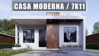CASA HERMOSA DE 7X11 MODERNA DE UNA PLANTA CON INCREÍBLE DISEÑO