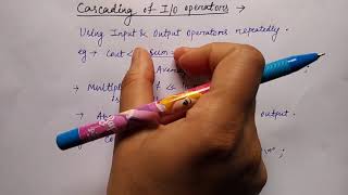 Output input operartor C++ | cascading  | HINDI |Object Oriented  C++ | Lec-9 | Niharika panda