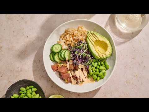 Tuna Avocado Crispy Rice Salad