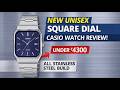 Casio MTP B185D A2466 | New Unisex Square Blue Dial Watch | All Stainless Steel | Under Rs.4300