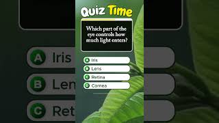 Which part of the eye controls how much light enters? #quiz #fun #puzzle #reels #shorts