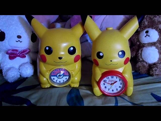 ピカチュウの目覚まし時計JF327AとJF369A Pokemon Pikachu Alarm Clock