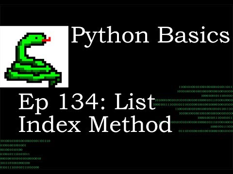 Python Basics List Index Method