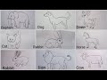 How To Draw Different Types Of Animals Drawing Easy Step By Step DrawingTalent 