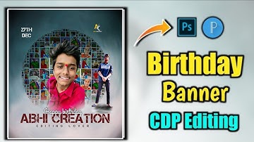 Birthday Banner CDP photo editing tutorials in pixellab || Professional CDP making