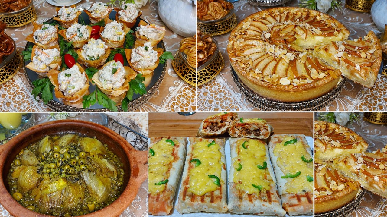 شهيوات ساهلة متنوعة👌مملحات سهلة سريعة/احسن طاكوس منزلي/طارط التفاح بنيينة/طويجين دايزه الكلام👍