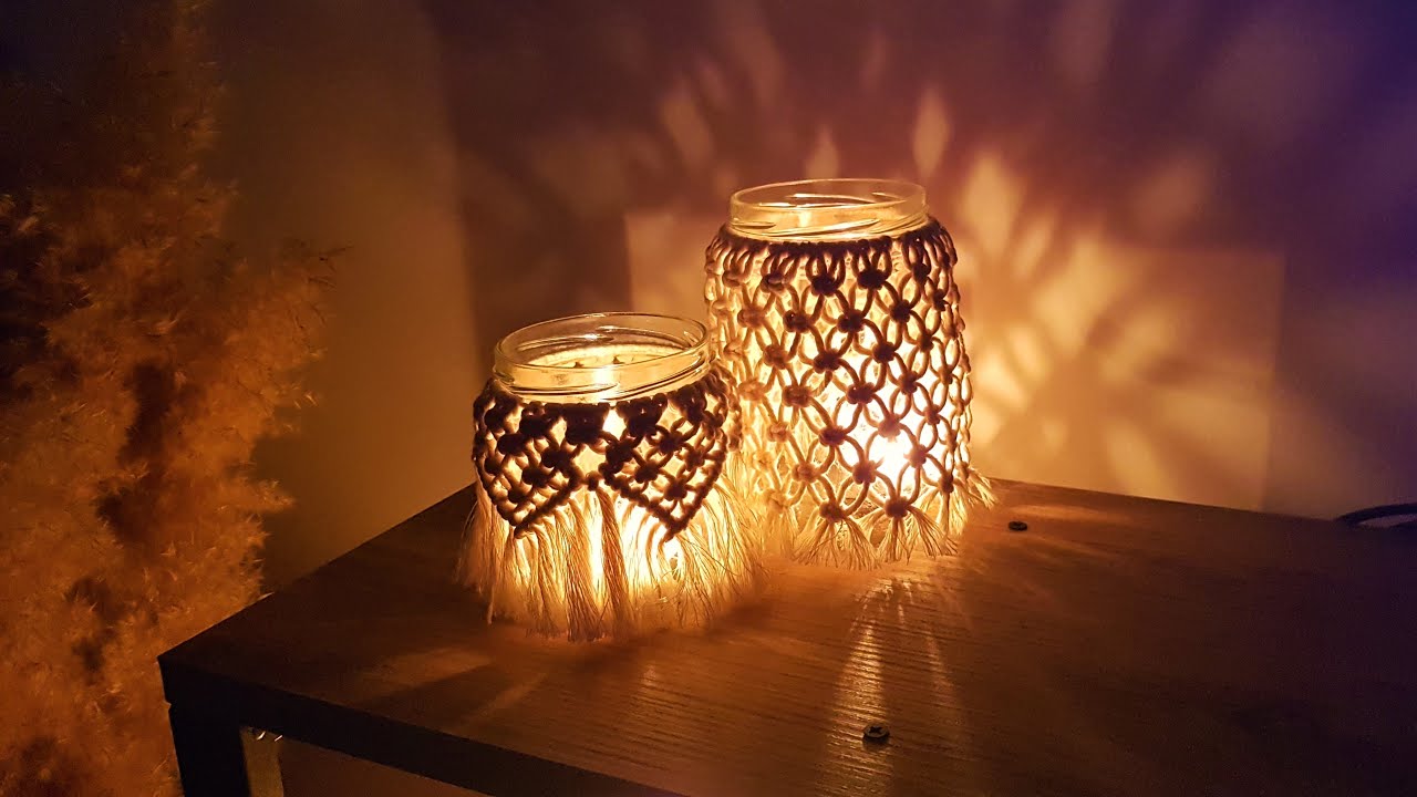 Makrome Mumluk Yapımı (Macrame Jar Cover) #2