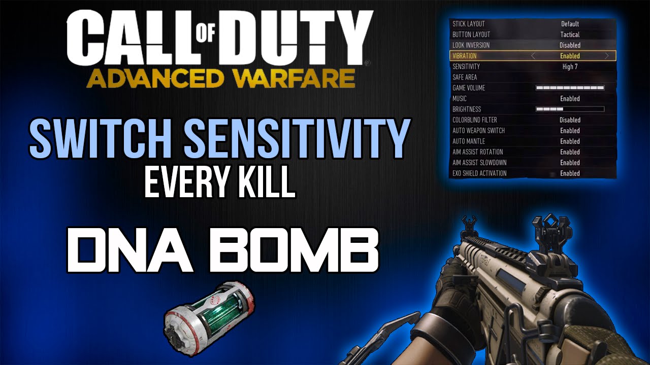 Advanced Warfare: Switch Sensitivity Every Kill DNA Bomb (CoD AW: Unique Sensitivity Switch DNA)