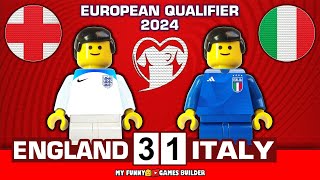 England vs Italy 3-1 | Euro 2024 Qual. | All Goals & Highlights Lego Football ( Inghilterra Italia )