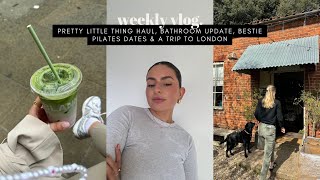 a weekly vlog | bathroom updates, starting pilates, pretty little thing haul & pack with me