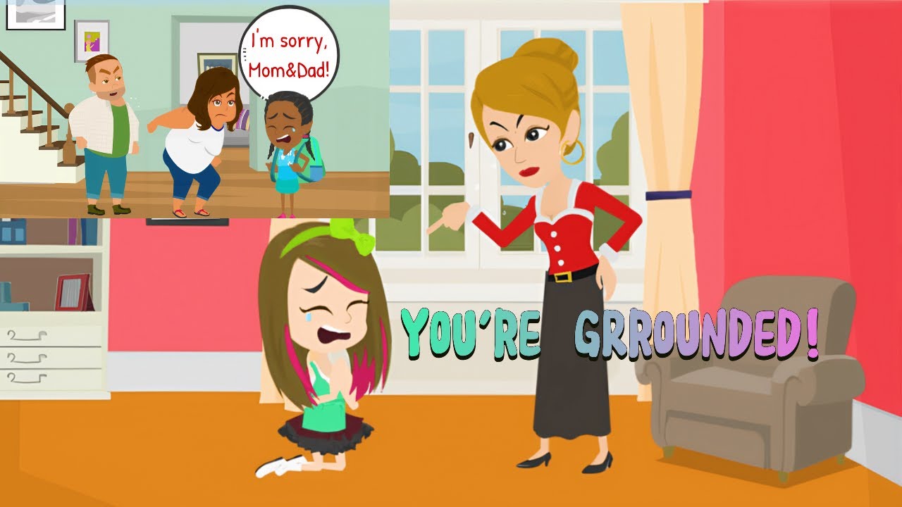 Джейн, Анджела и её друзья тоже под домашним арестом! Базовый английский.