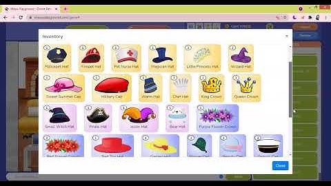 Gaming #14: my inventory in meow playground!