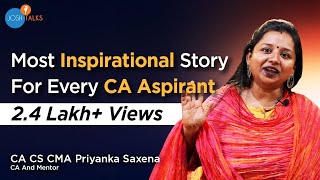 How The Power Of Perseverance Made Me A Ca Ca Cs Cma Priyanka Saxena Josh Talks