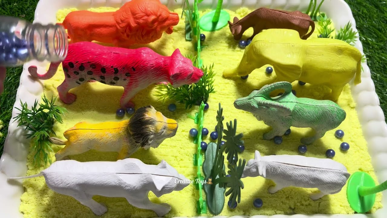 Creation of Beautiful wild & farm Animal toy zoo|wild and farm animals toys| Asmr |