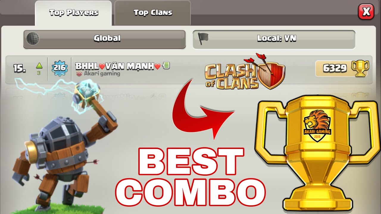 COMBO LEO RANK 6k3 C P C N C TH X Y M I NH T Clash Of Clans Akari 