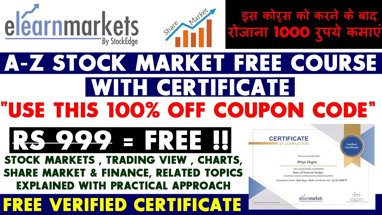 Elearnmarkets Paid Courses for freeStock Market Free Course with