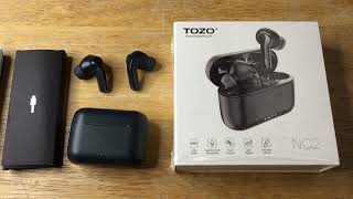 TOZO NC2 TWS 3-Mic Hybrid ANC Wireless Charging Case Earbuds Review 2-1-22