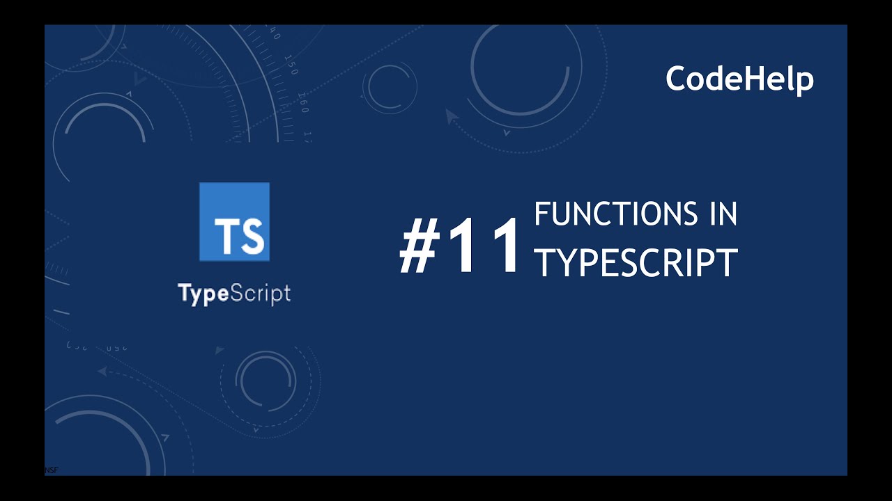 TypeScript #11: Functions in Typescript - YouTube