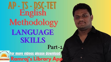 AP/TS - TET/DSC | ENGLISH METHODOLOGY | LANGUAGE SKILLS | PART - 1