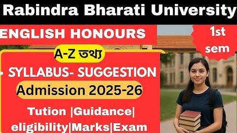 Rabindra Bharati University English Honours 1st Semester|Syllabus,Suggestion,Question Pattern 2025